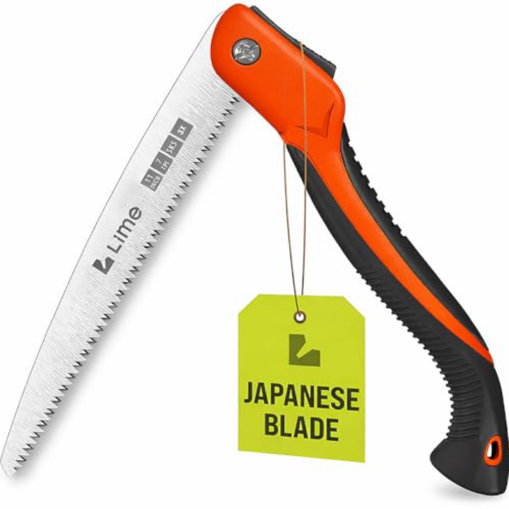 GROWIT 11" Folding Camping Saw – SK5 Steel Blade