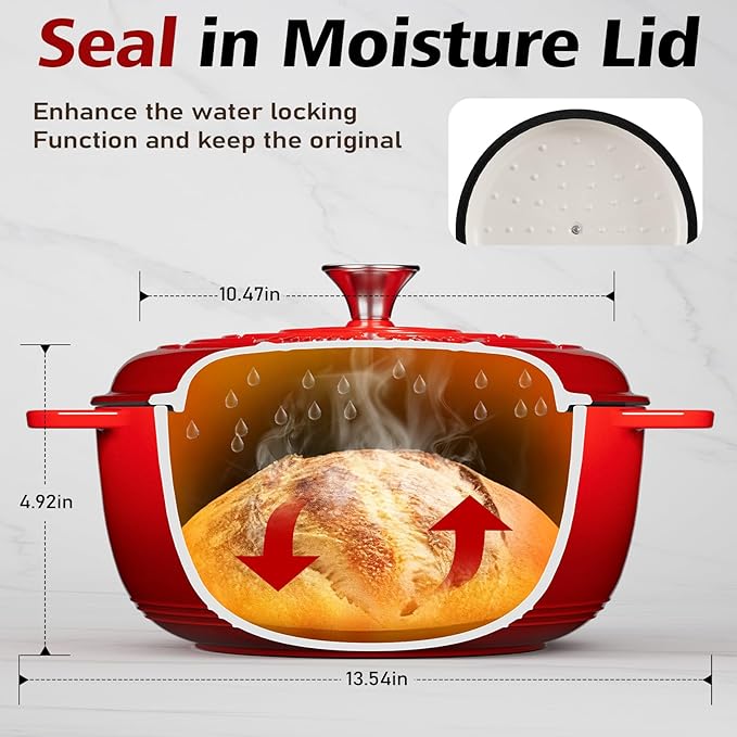 Umite Chef 6QT Cast Iron Dutch Oven