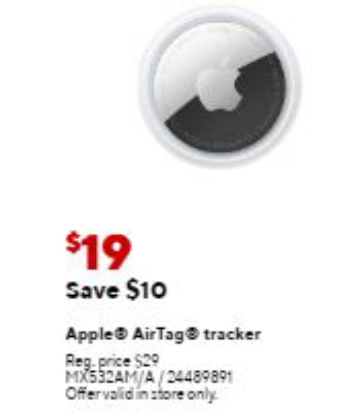 Apple AirTag on Sale Instore Staples