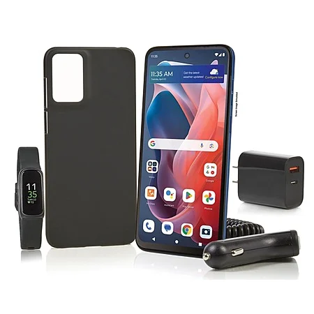 64GB Tracfone Moto G Play 2024 w/ 1yr Plan (1500 Talk/Text/Data) + Fitbit Inspire 3
