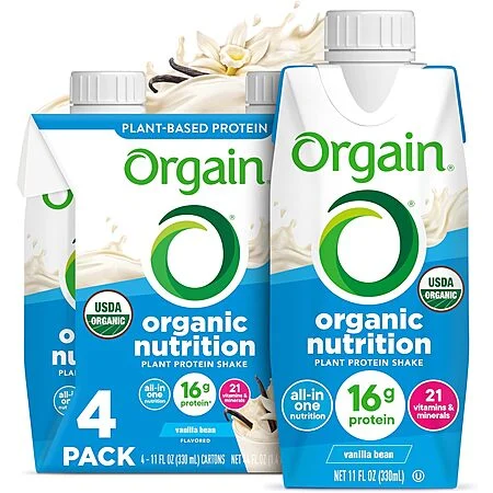 4-Pk 11-Oz Orgain Organic Vegan Protein Shake (Vanilla Bean)