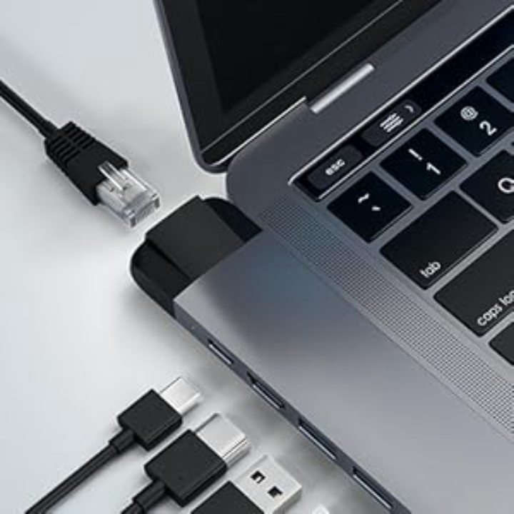 Satechi USB‑C Pro Hub Adapter w/ 4K HDMI & Ethernet – Expand Your Laptop’s Connectivity