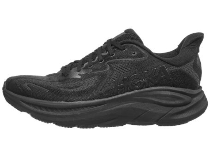 Hoka Men's Clifton 10 Running Shoes (Black, 13 & 14 Wide only)