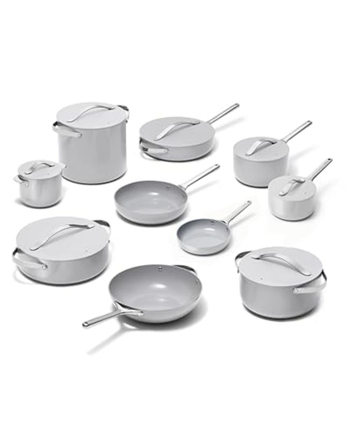 Caraway 24-Piece Ceramic Cookware Set – Gray, Nonstick & Oven Safe