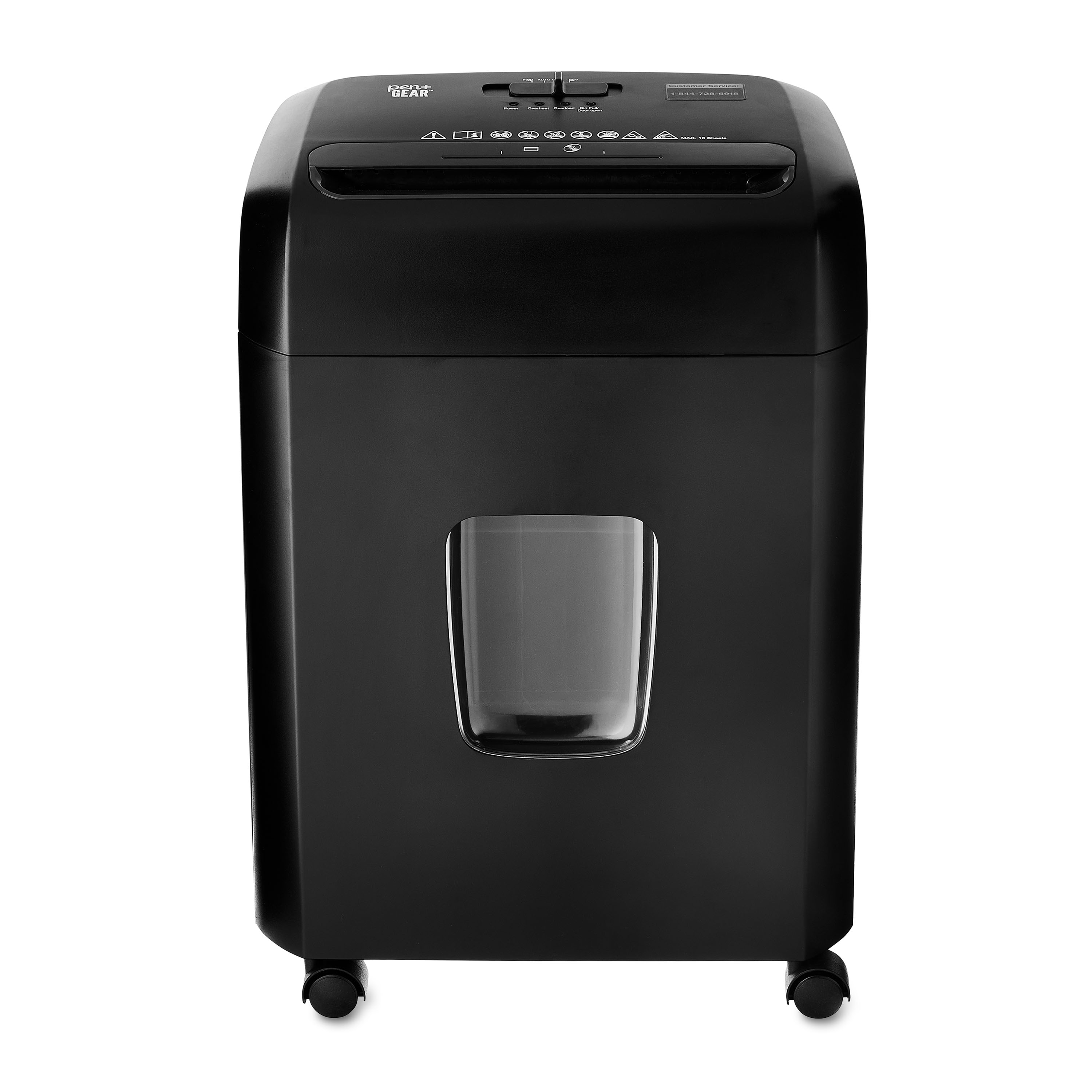 Pen+Gear 10-Sheet Cross-cut Paper/Credit Card Shredder with 4 Gallon Bin, Black,Home and Office Use