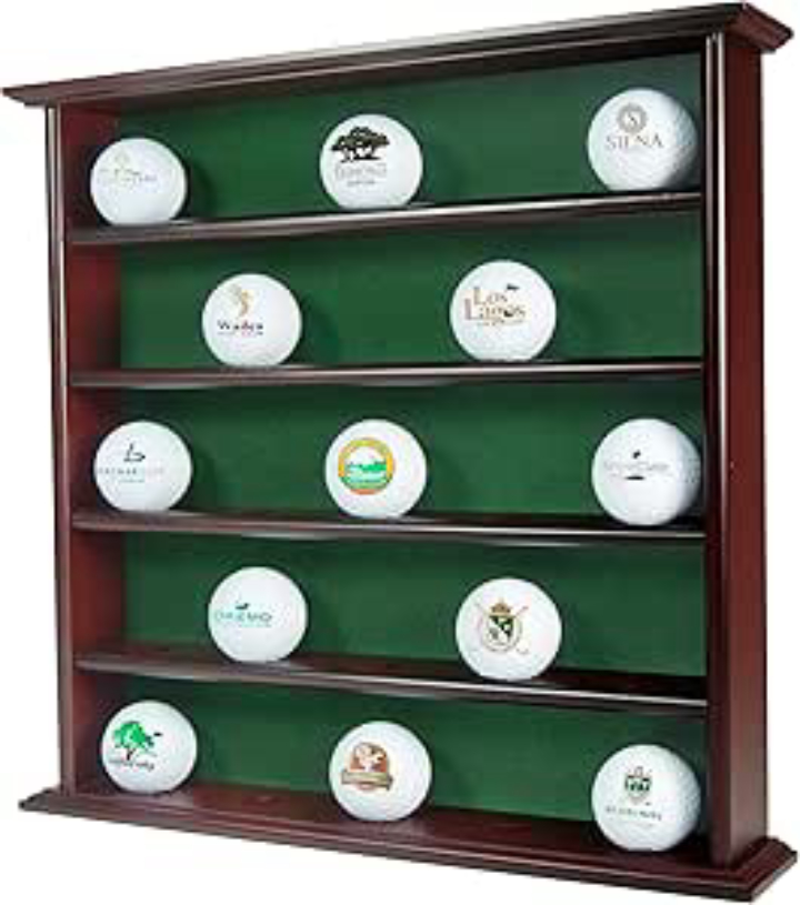 Clubhouse Collection Mahogany Golf Ball Display Cabinet