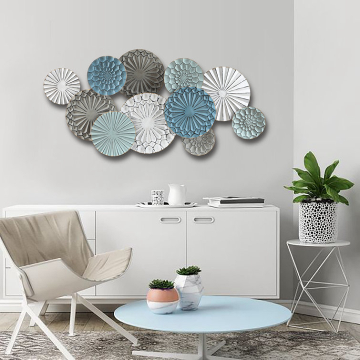 Multi-Color Metal Abstract Flower Wall Decor