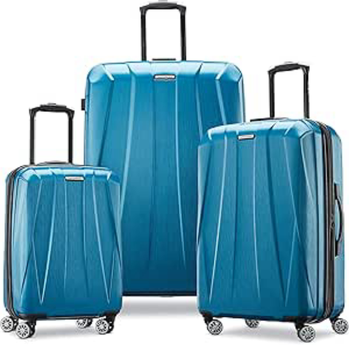 $119.99 | Samsonite Centric 2 Hardside Expandable Luggage with Spinner Wheels, Caribbean Blue, 2-Piece Set (20/24) at Woot!