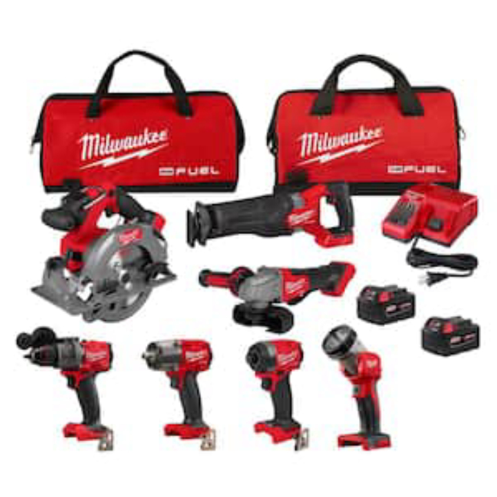 Milwaukee M18 Brushless 8-Tool Combo Kit with 75-Pc Bit Set