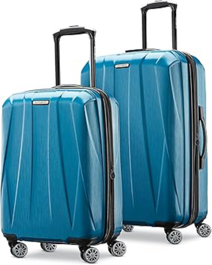$119.99 | Samsonite Centric 2 Hardside Expandable Luggage with Spinner Wheels, Caribbean Blue, 2-Piece Set (20/24) at Woot!
