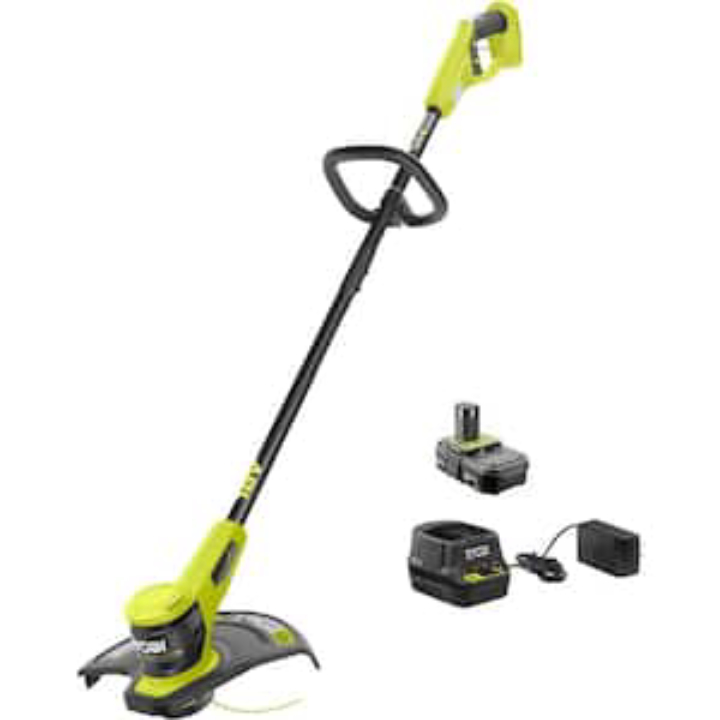 Ryobi ONE+ 18V Cordless String Trimmer with Battery, Charger & Hand Vac