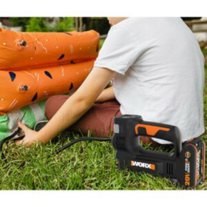 WORX Cordless Portable Inflator w/ Battery & Charger – Easy Tire & Equipment Inflation