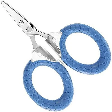3" CUDA Titanium-Bonded Micro Fishing Scissors w/ Dual Serrated Edges (Blue) at Amazon