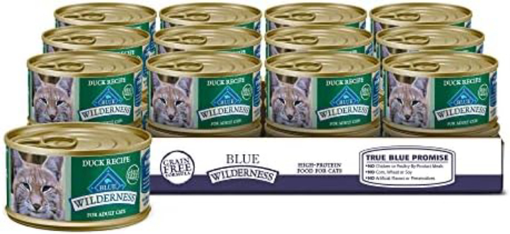 Blue Buffalo Wilderness Duck Paté Grain-Free Wet Cat Food, 24-Ct 3-Oz