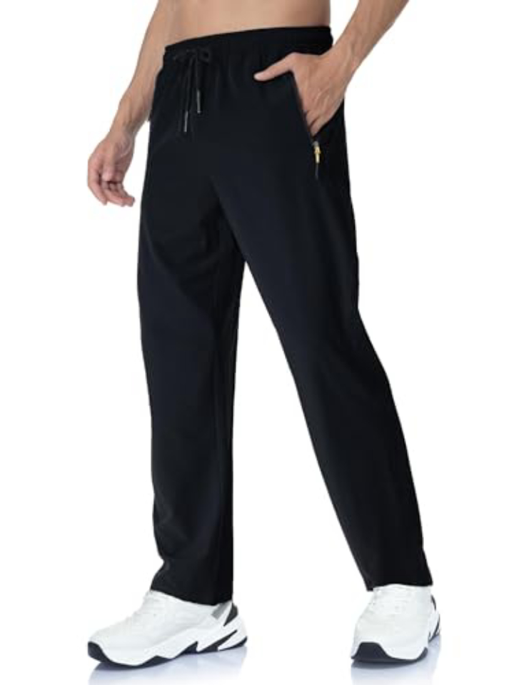 Rapoo Men's 4-Way Stretch Joggers with Zipper Pockets