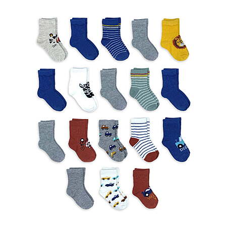 18-Pairs Wonder Nation Baby and Toddler Socks (various)