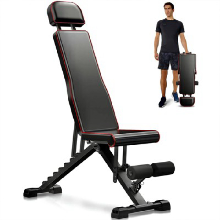 NICEPEOPLE Adjustable Weight Bench with 8 Backrest Angles, 660-Lbs Capacity
