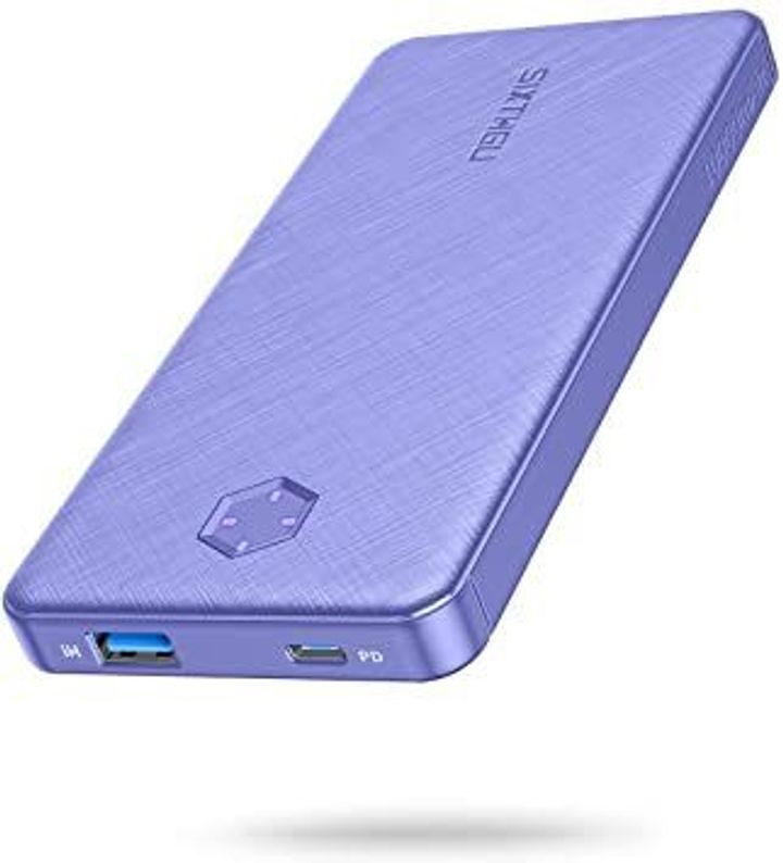 SIXTHGU 10000mAh USB Type-C Power Bank with 2 Built-in Cables