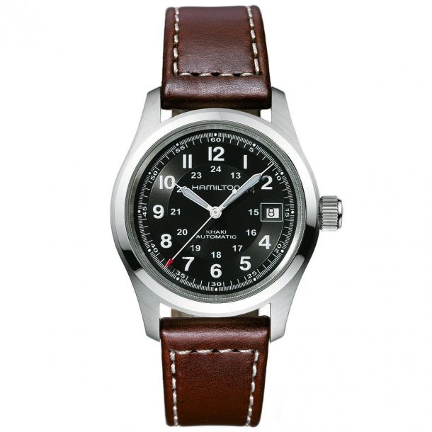 Hamilton Men's Khaki Field 38mm Watch w/ Leather Strap