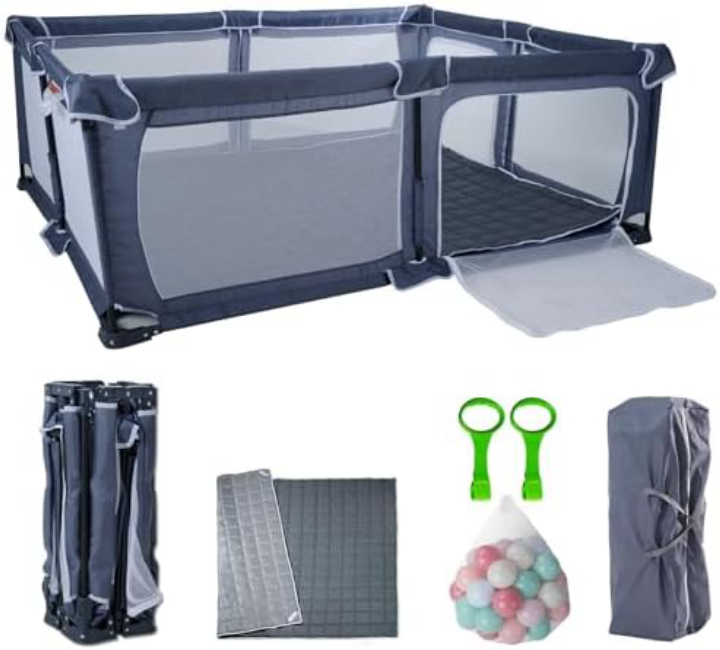 Babideal Portable Baby Play Yard – Safe, Foldable Space for Play & Rest