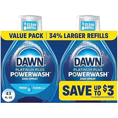 Select Accts: 2pk 21.5oz Dawn Powerwash Spray Refills