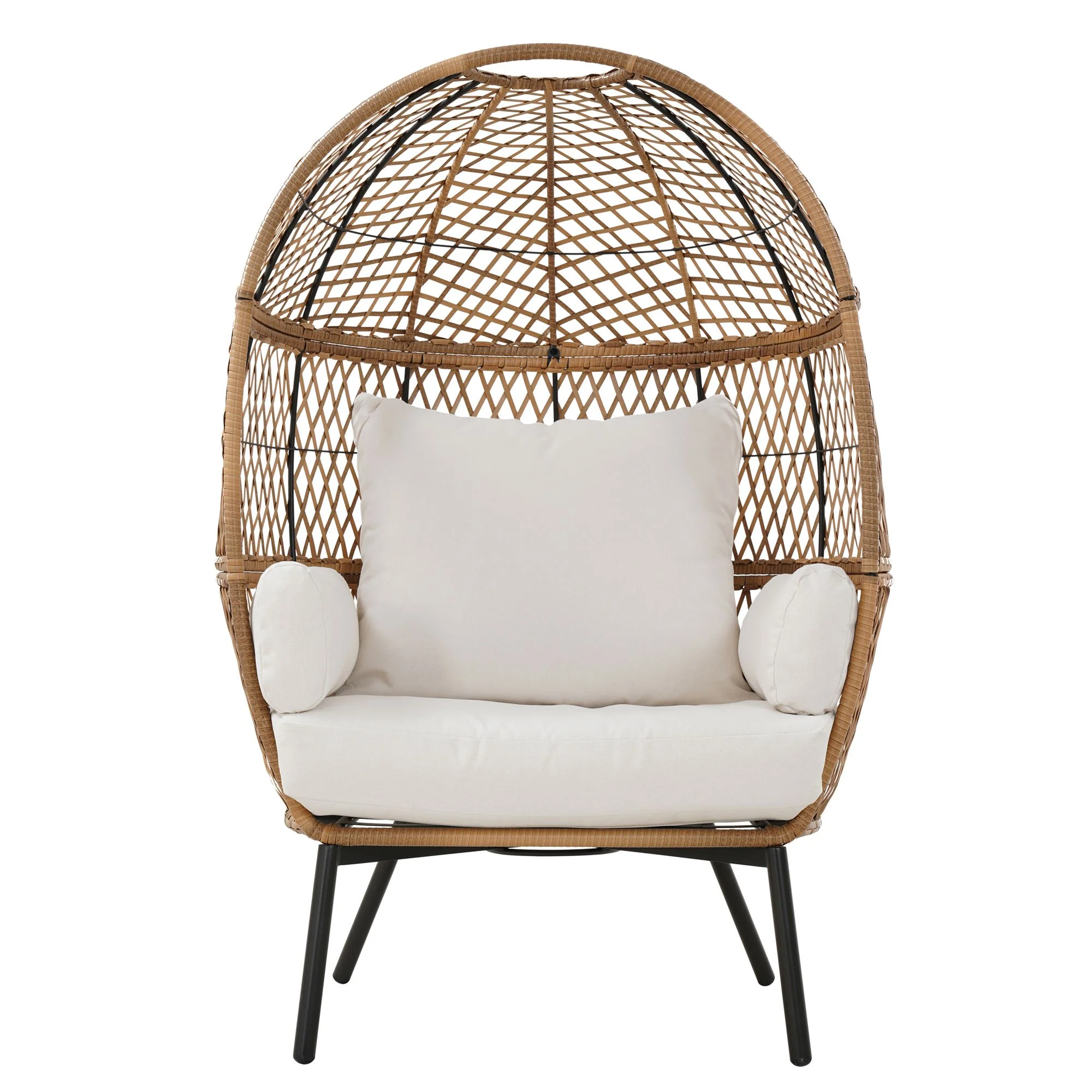 Better Homes & Gardens Ventura Boho Stationary Outdoor Wicker Egg Chair