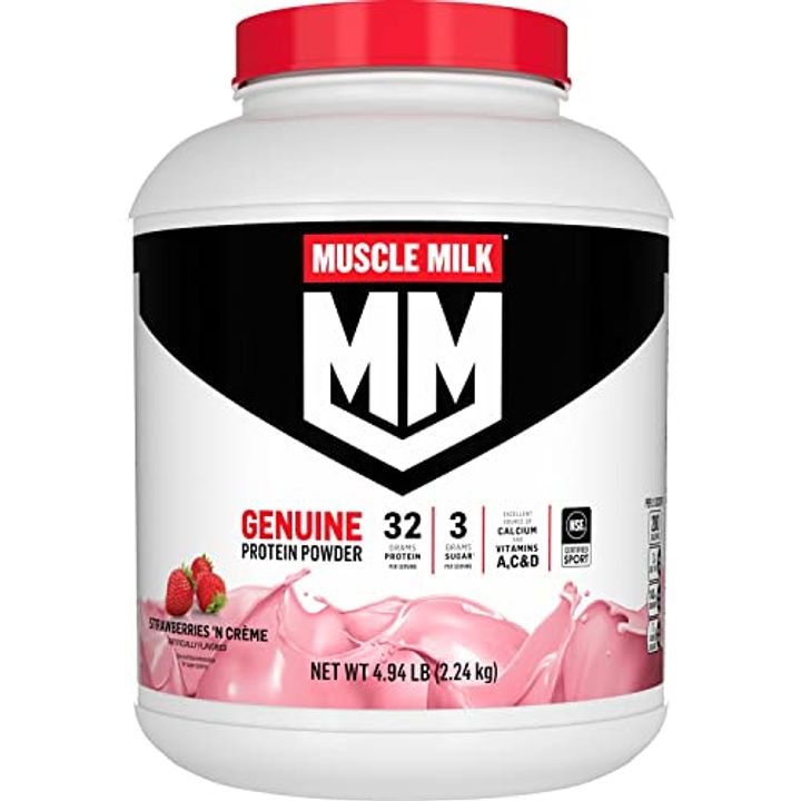 Muscle Milk Genuine Protein Powder, Strawberries 'N Crème, 32g