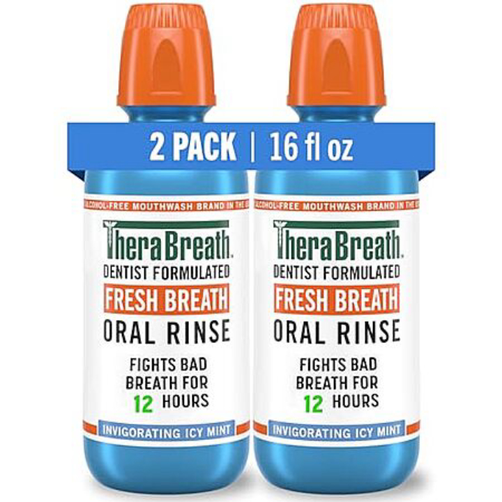 TheraBreath Fresh Breath Oral Rinse 2-Pack 16-Oz Mild Mint