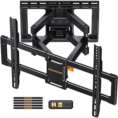 Perlegear Full Motion TV Wall Mount for 42-90" TVs (Holds up to 132-lbs) | apply promo code GEZW54Y3