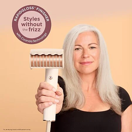 Shark Hair Dryer SpeedStyle RapidGloss Finisher and High-Velocity, Ionic Hair Blow Dryer with IQ Speed Styling and Drying Suite HD332 $158.99