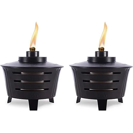 2-Pk 5.5" Tiki Mini Fire Pit Tabletop Outdoor Torch