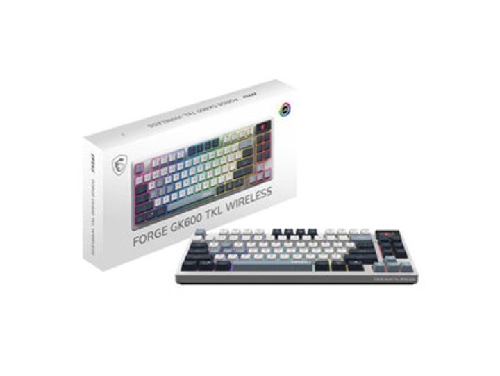MSI Forge GK600 TKL Wireless Mechanical Gaming Keyboard + ClearCaps
