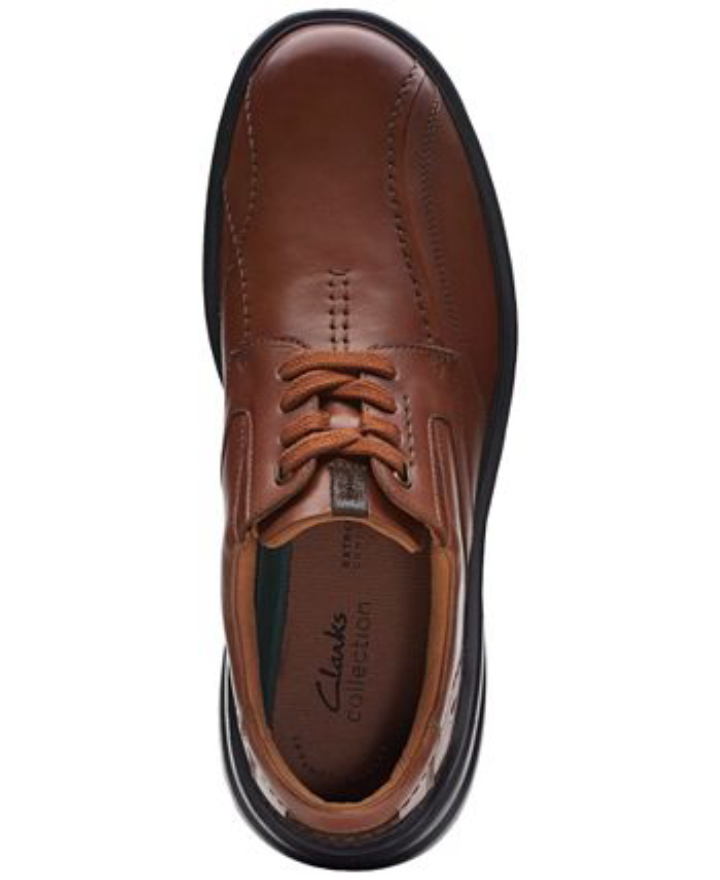 Clarks Men's Gessler Lace Brown Leather Casual Shoes