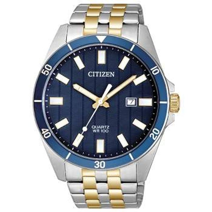 40mm Citizen Men's Classic Quartz Watch with Blue Sunray Dial