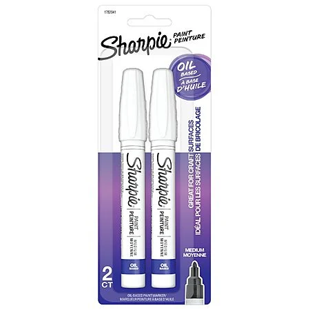 2-Pack Sharpie Oil-Based Paint Markers (Medium Point, White) $4.18 w/ S&S + Free Shipping w/ Prime or on $35+