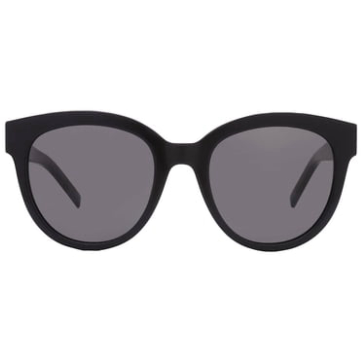 Saint Laurent Womens Round/Oval Black Black Grey Fashion Designer Eyewear