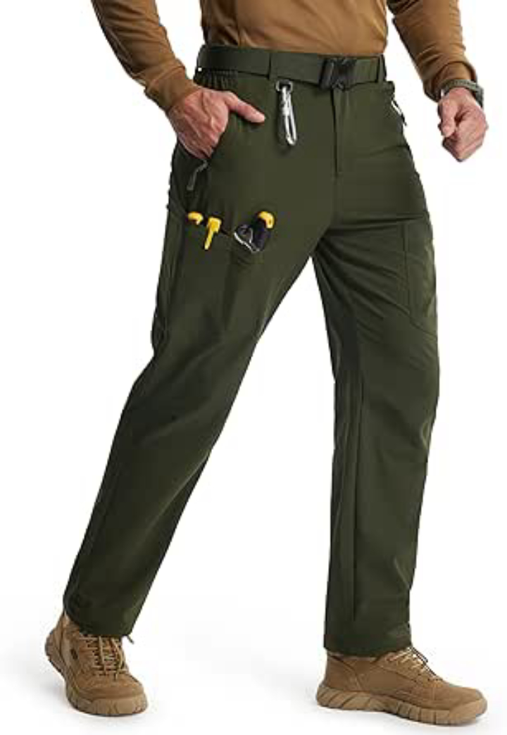 Libin Men's Hiking Pants with 8 Pockets Lightweight Stretch Cargo Work Pants Quick Dry Water Resistant Travel Outdoor