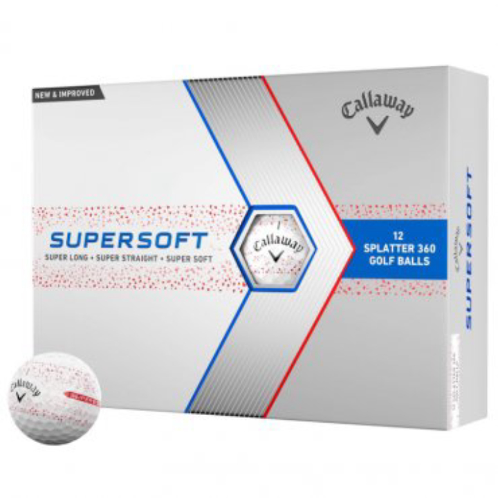 12-Pack Callaway 2024 SuperSoft Splatter 360 Golf Balls (Red) $19.99 + Free Shipping w/ Prime or on $35+