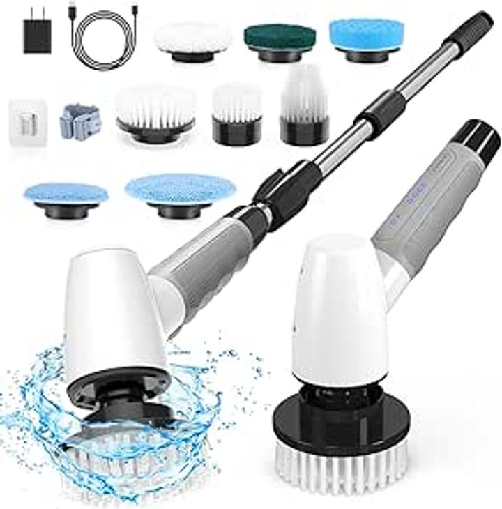 Bomves 5000mAh Cordless Electric Spin Scrubber