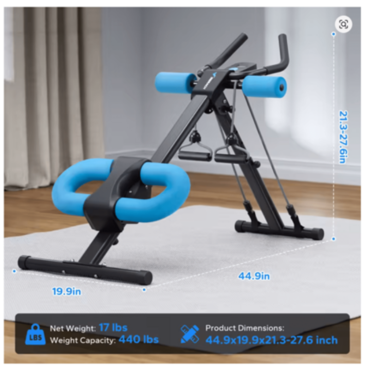 MERACH Adjustable Foldable Ab Trainer Machine