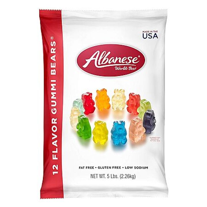 5-lb Albanese World's Best Gummi Bears Candy (12 Flavors)