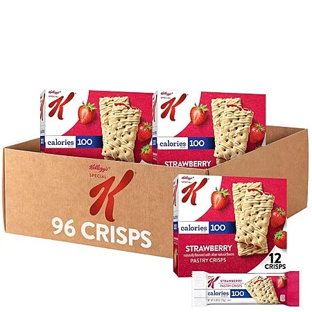 96-Ct Kellogg's Special K Pastry Crisps Breakfast Bars (Strawberry)