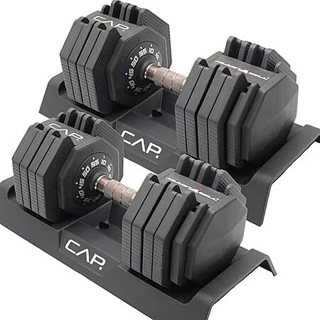 $209.99* | 55-lbs CAP Barbell Adjustabell Hex Dumbbell Weights (Pair) at Amazon