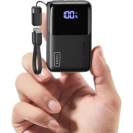 10000mAh INIU 45W PD Pocket Size Portable Ultra Small Charger Power Bank (Black)