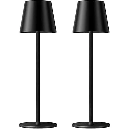 2-Pk Kakanuo 5000mAH Cordless Rechargeable Table Lamps (Black) at Amazon
