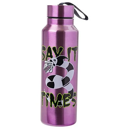Silver Buffalo Beetlejuice Sandworm Water Bottle (27oz) 🖤💜