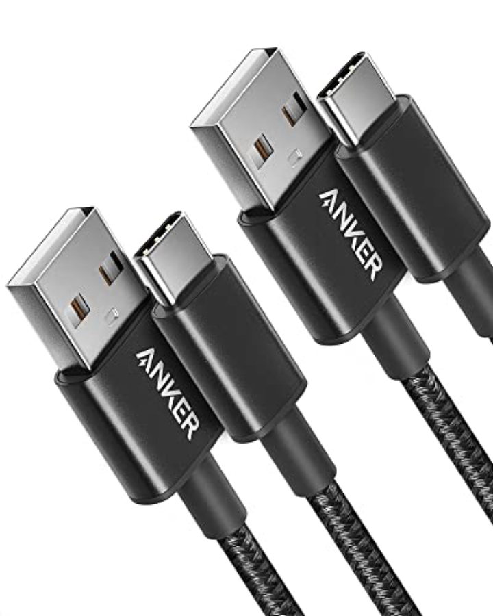 Anker USB-A to USB-C Cable 2-Pack, 3ft Nylon-Braided