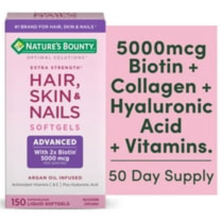 150-Ct Nature's Bounty Advanced Hair, Skin & Nails Vitamin Softgels