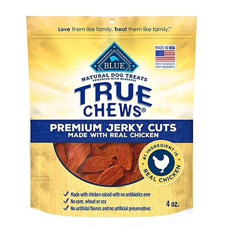 4-Oz Blue Buffalo True Chews Premium Jerky Cuts Dog Treats (Chicken) $3.35 w/ S&S + Free Shipping w/ Prime or on $35+