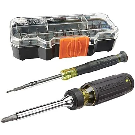 $31.49 | Klein Tools 80066 Precision Driver Kit with Multi-Bit Screwdriver and All-in-One Repair Tool Kit with 39 Bits for Apple Products, 2-Piece at Amazon
